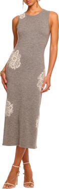 Ramy Brook Luciana Lace Sleeveless Maxi Sweater Dress
