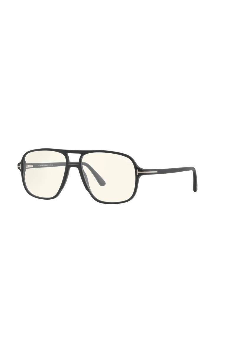 56mm Square optical glasses, Main, color, Black