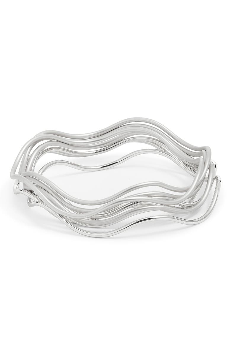 Nordstrom Set of 8 Wavy Bangles, Main, color, 
