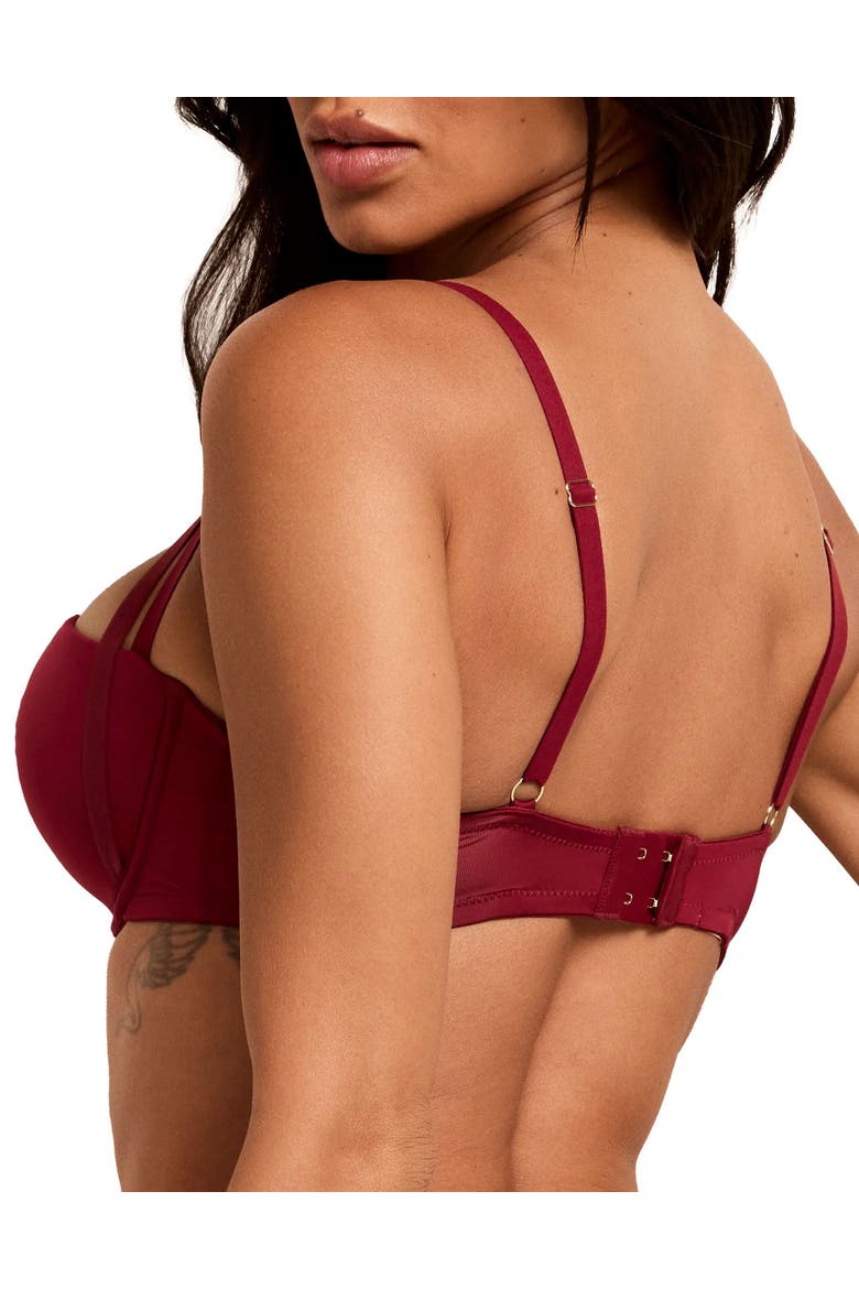 Chyance Contour Balconette Bra, Alternate, color, Dark red