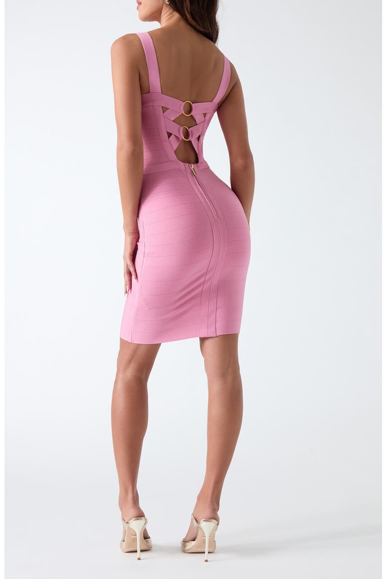 Ella Strappy Sleeveless Bandage Dress, Alternate, color, PINK