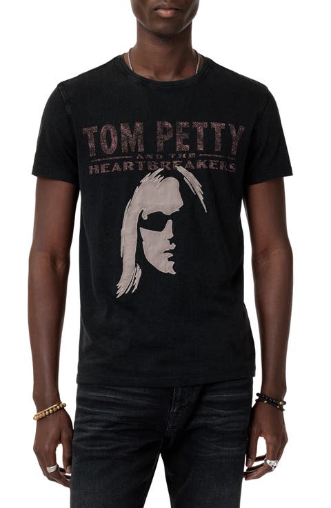 Tom Petty Appliqué Organic Cotton Graphic T-Shirt
