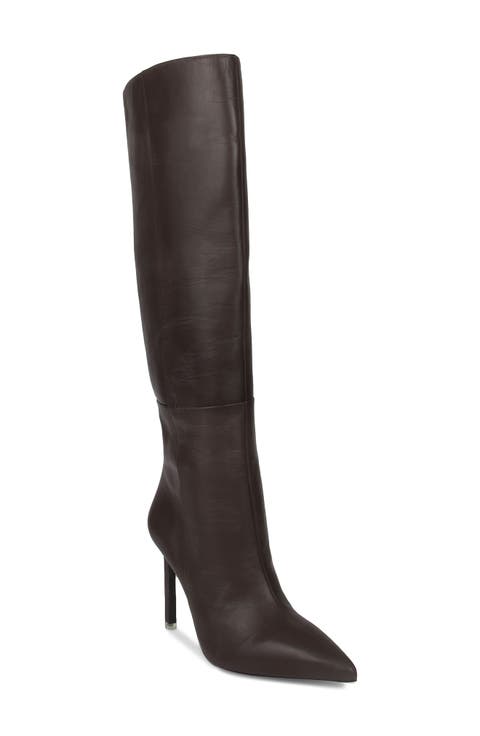 Taylor Croc Embossed Pointed Toe Boot (Women)