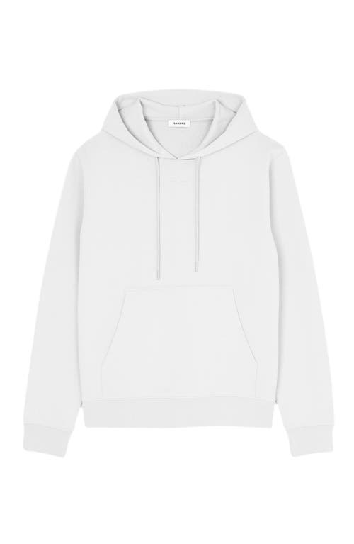 Sandro Logo Hoodie In Optic White
