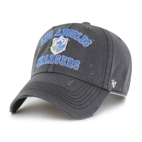 Men's '47 Charcoal Los Angeles Chargers Seymoore Clean Up Adjustable Hat