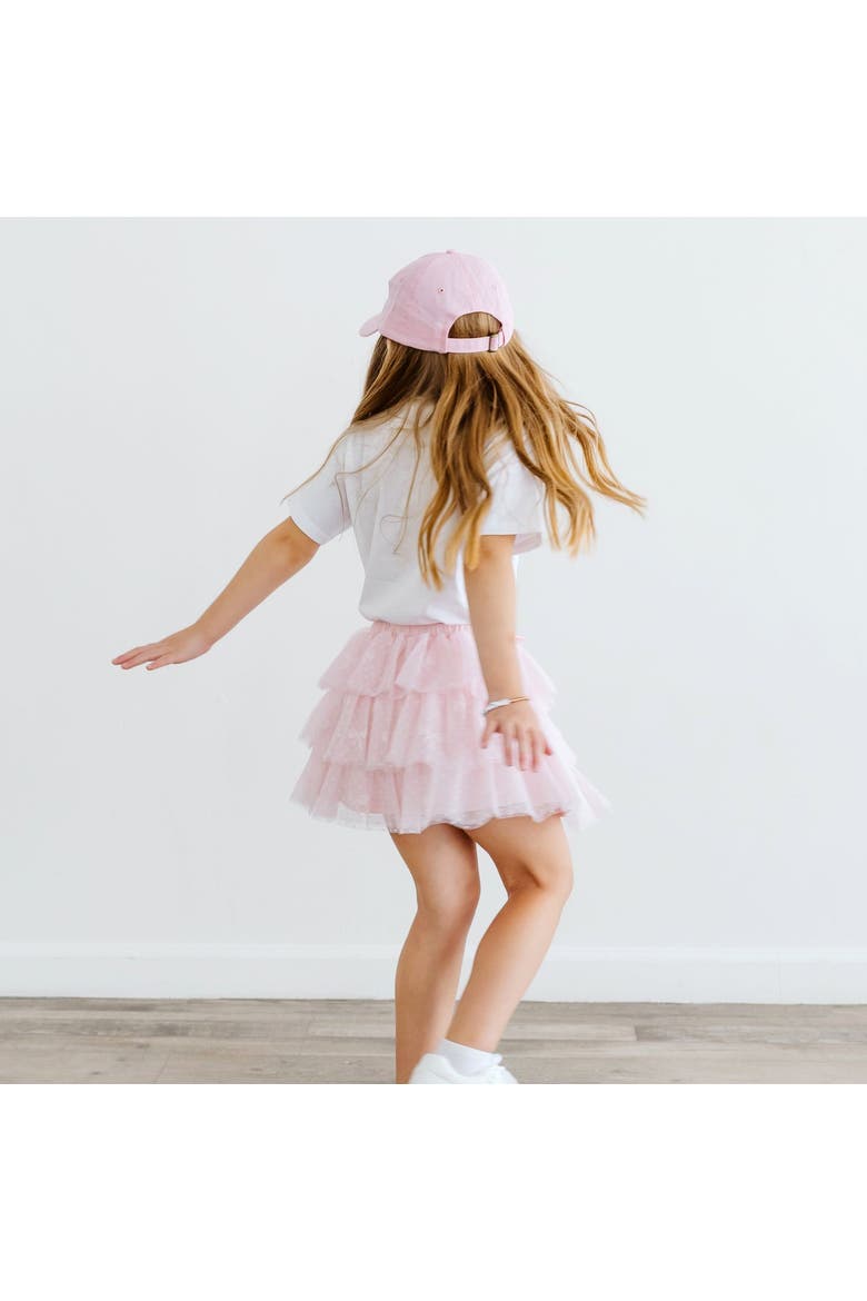 Rainbow Heart Patch Baseball Hat, Alternate, color, Ballet Pink