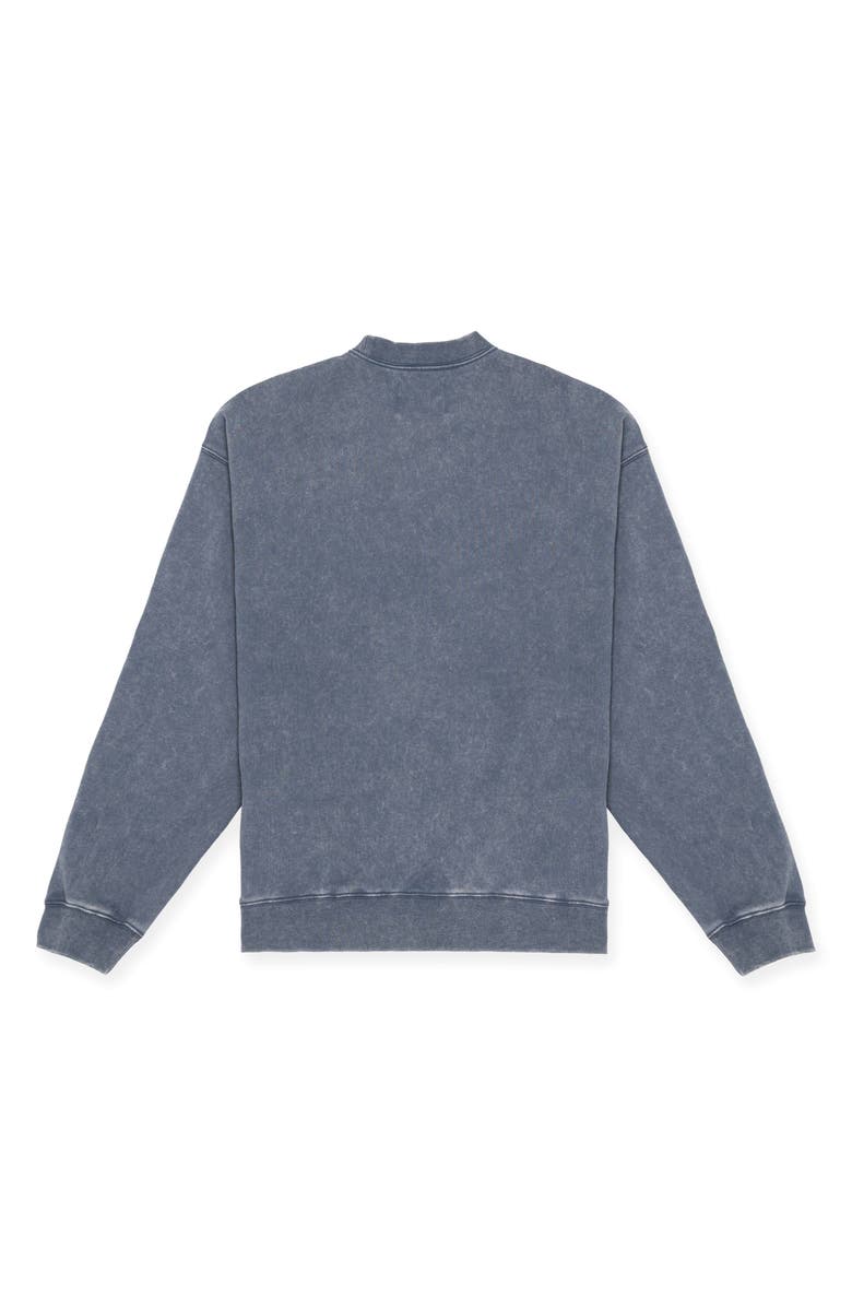 PAPER PLANES NY Felt Logo Sweatshirt, Alternate, color, Washed Navy