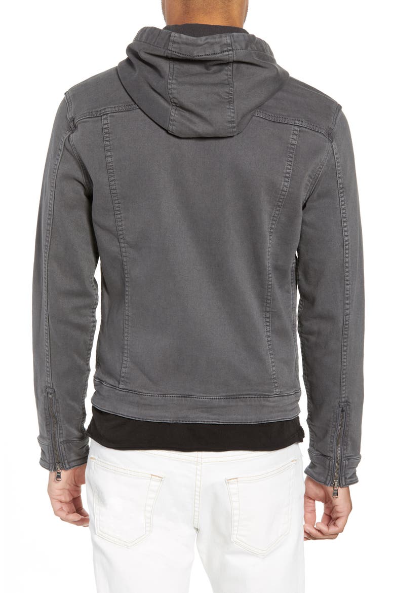 Hooded Denim Jacket, Alternate, color, SHARK GREY