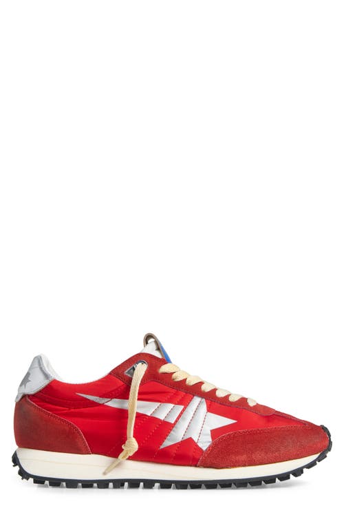 Golden Goose Running Marathon M77 Sneakers In Red/silver