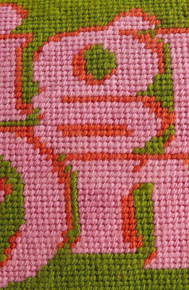 Jonathan Adler Right On Needlepoint Pillow, Alternate, color,