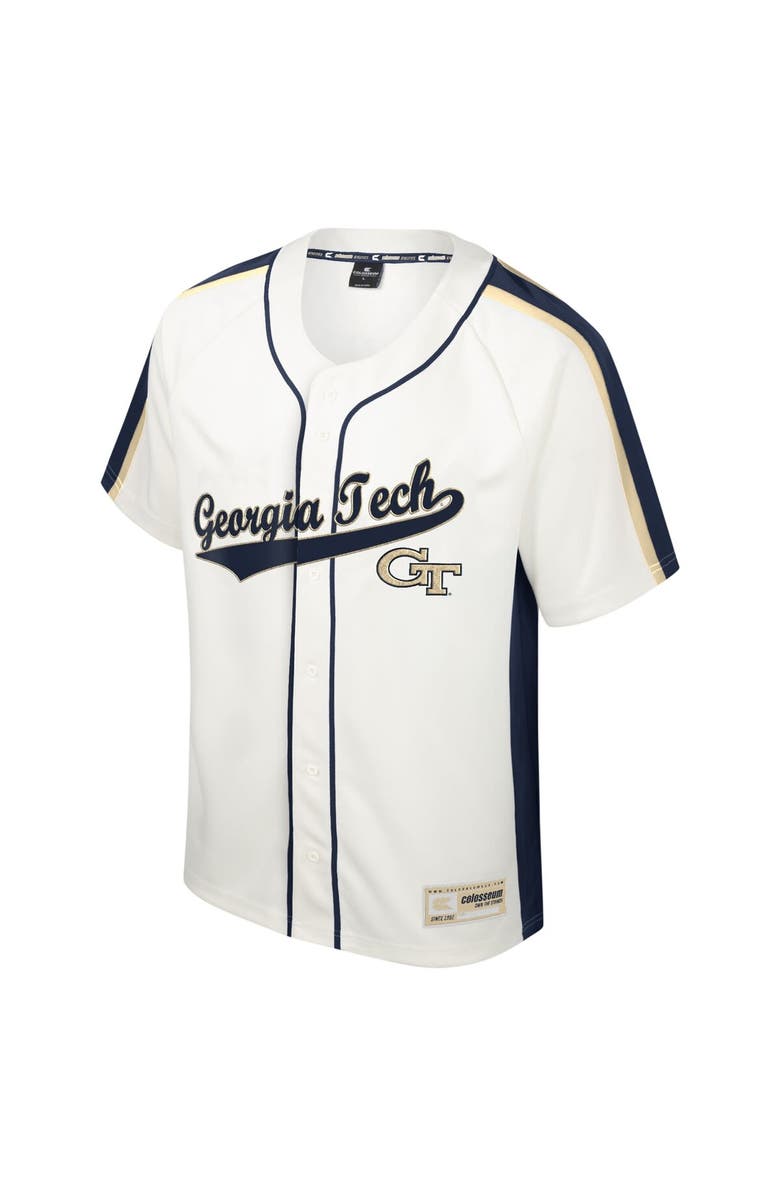 COLOSSEUM Men's Colosseum Cream Georgia Tech Yellow Jackets Ruth Button-Up Baseball Jersey, Alternate, color, 