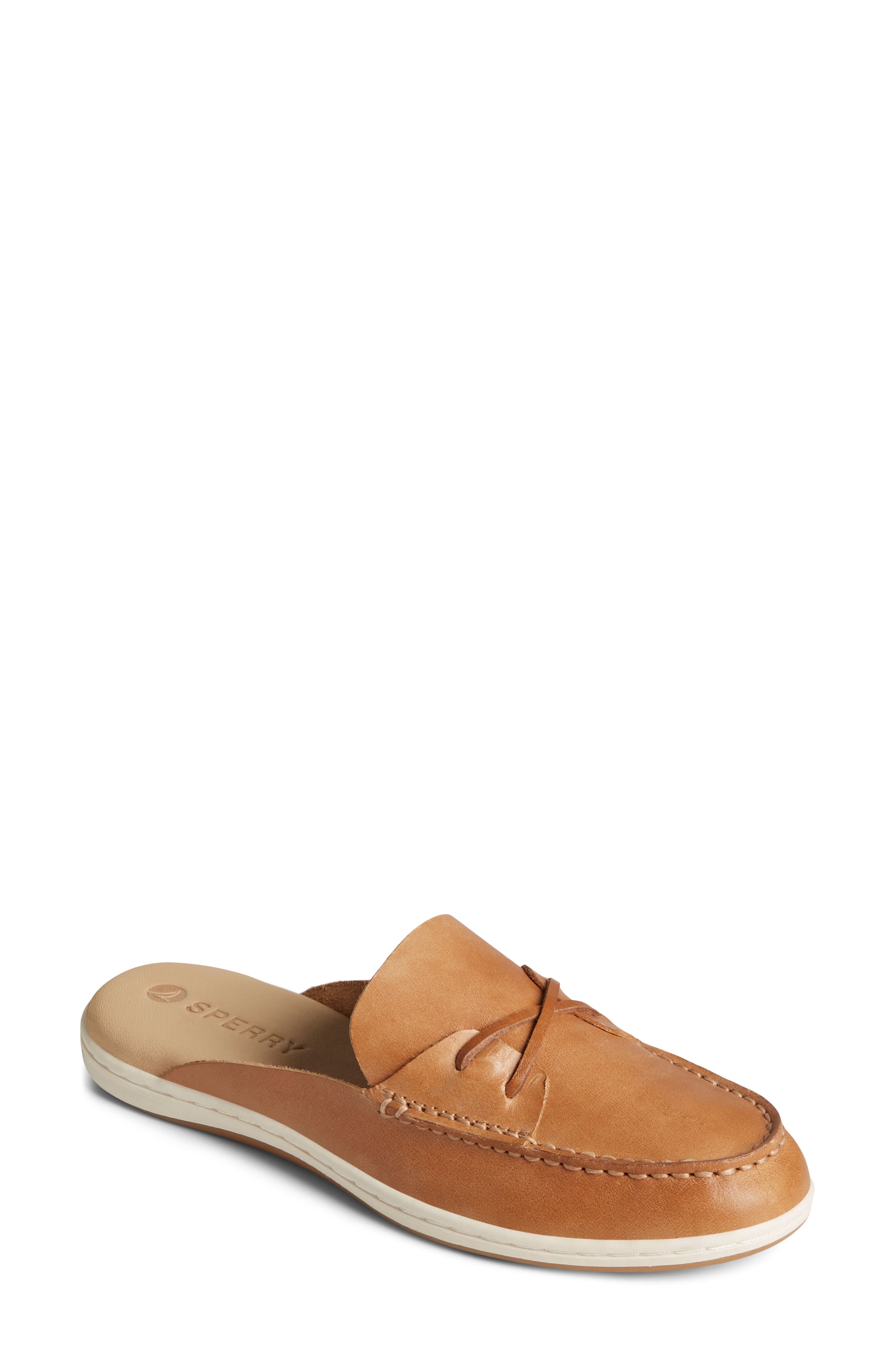 Leather Mule, Main, color, MEDIUM BEIGE