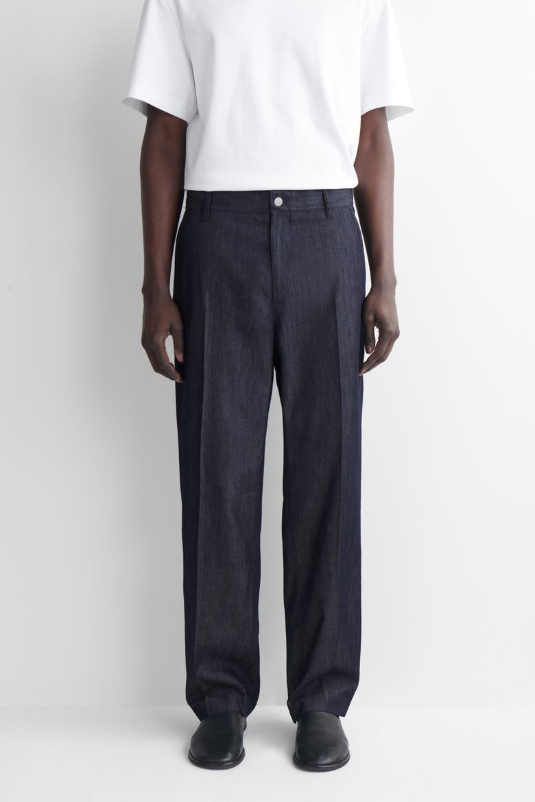 Raw Denim Regular-fit Straight-leg Pants, Alternate, color, INDIGO