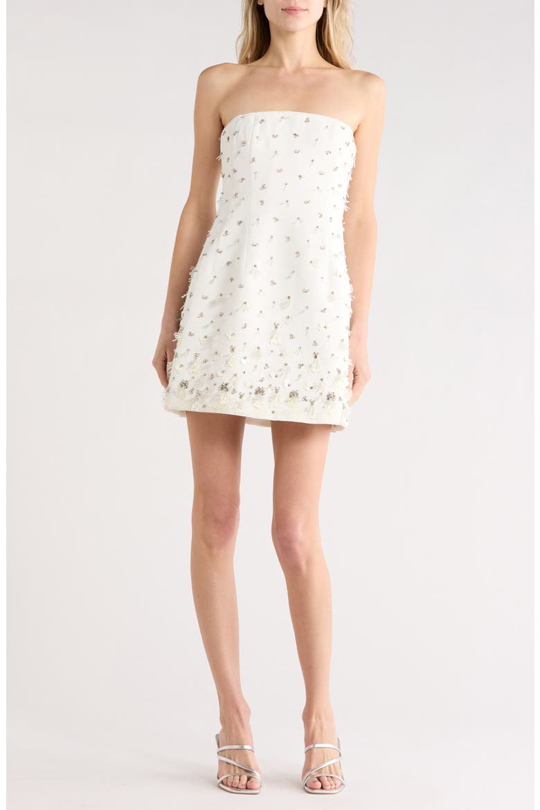 Yasmin Strapless Bustier Minidress, Main, color, IVORY