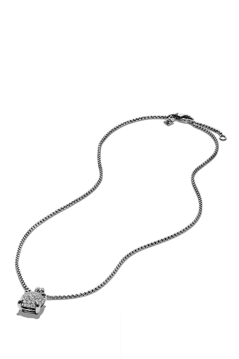 Châtelaine Pendant Necklace with Diamonds, Alternate, color, SILVER