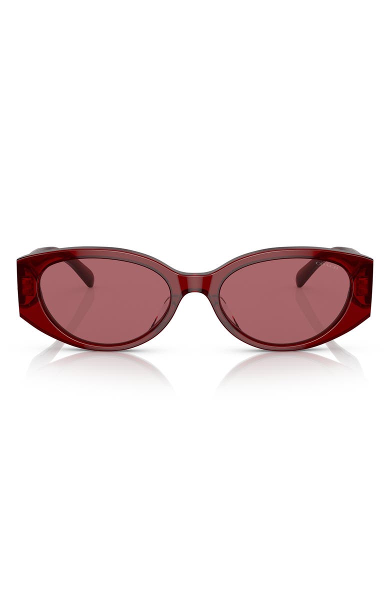 COACH 57mm Oval Sunglasses, Main, color,