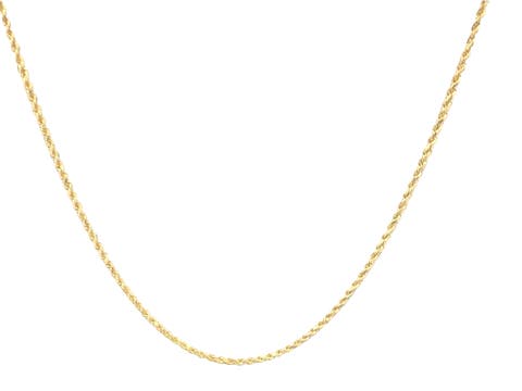 14K Diamond Cut Rope 2.2mm 18in Chain Necklace