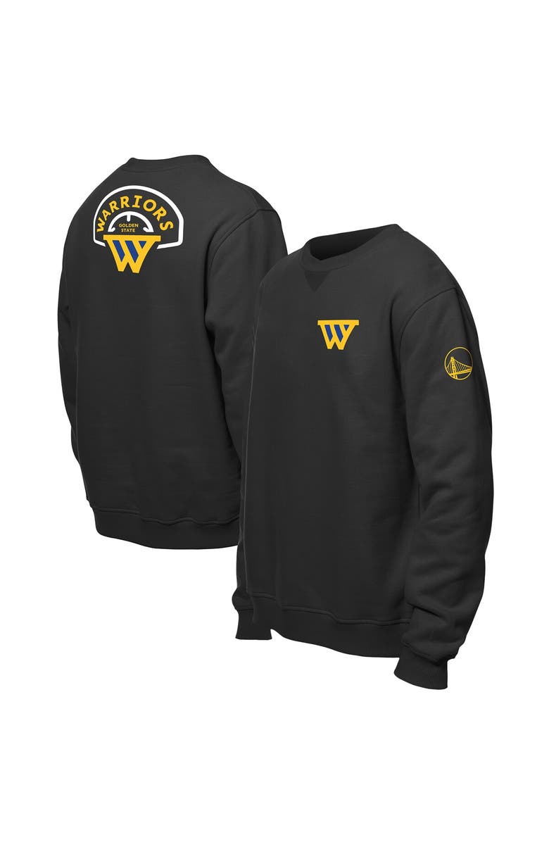 New Era Men's New Era Black Golden State Warriors "W" Statement Pullover Sweatshirt, Alternate, color, Black