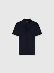 UM Jacquard Cotton Polo Shirt With Tone-on-tone Zigzag Design