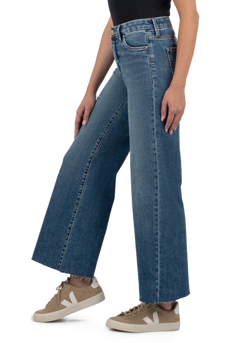 Meg Fab Ab Raw Hem High Waist Ankle Wide Leg Jeans, Alternate, color, FAMILY
