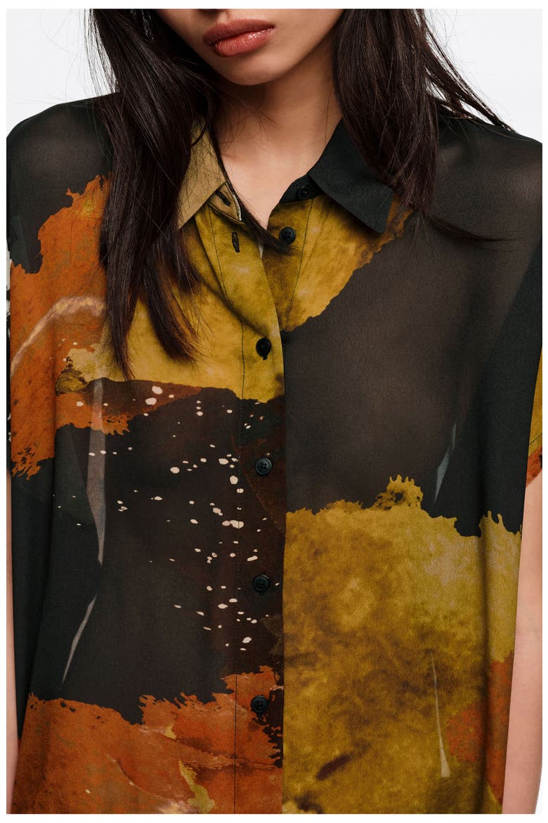 Blot Shirt With Flowing Sleeves, Alternate, color, BLOT XL BLACK