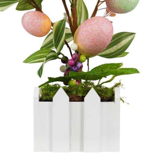NORTHLIGHT NORTHLIGHT ARTIFICIAL POTTED TWIG TREE WITH EASTER EGGS 