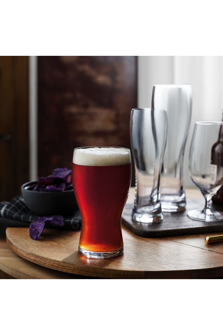 Purismo Beer Pint Glass  Set of 2, Alternate, color, clear