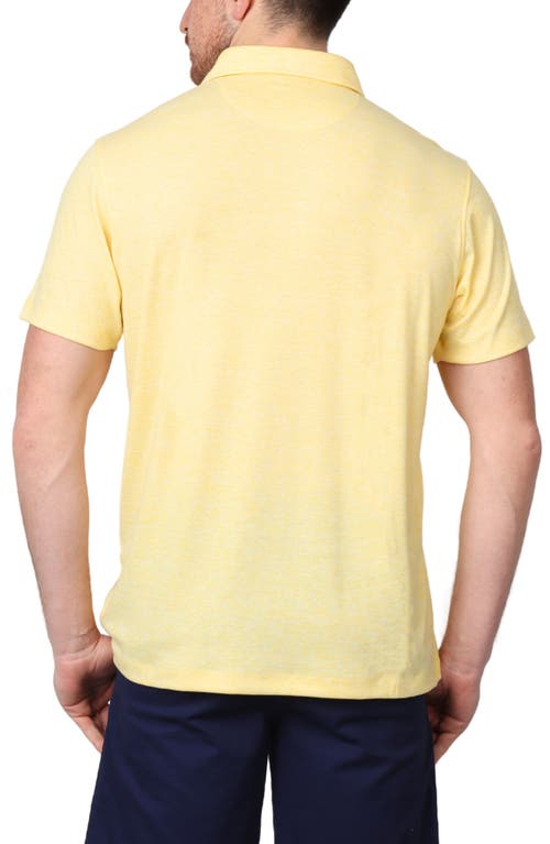 Tailorbyrd Featherweight Supersoft Mélange Polo In Lemon Yellow
