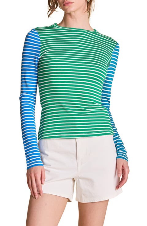 Colorblock Stripe Long Sleeve T-Shirt