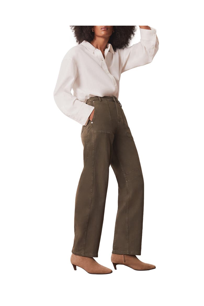 Utility Barrel Jeans, Main, color, Khaki
