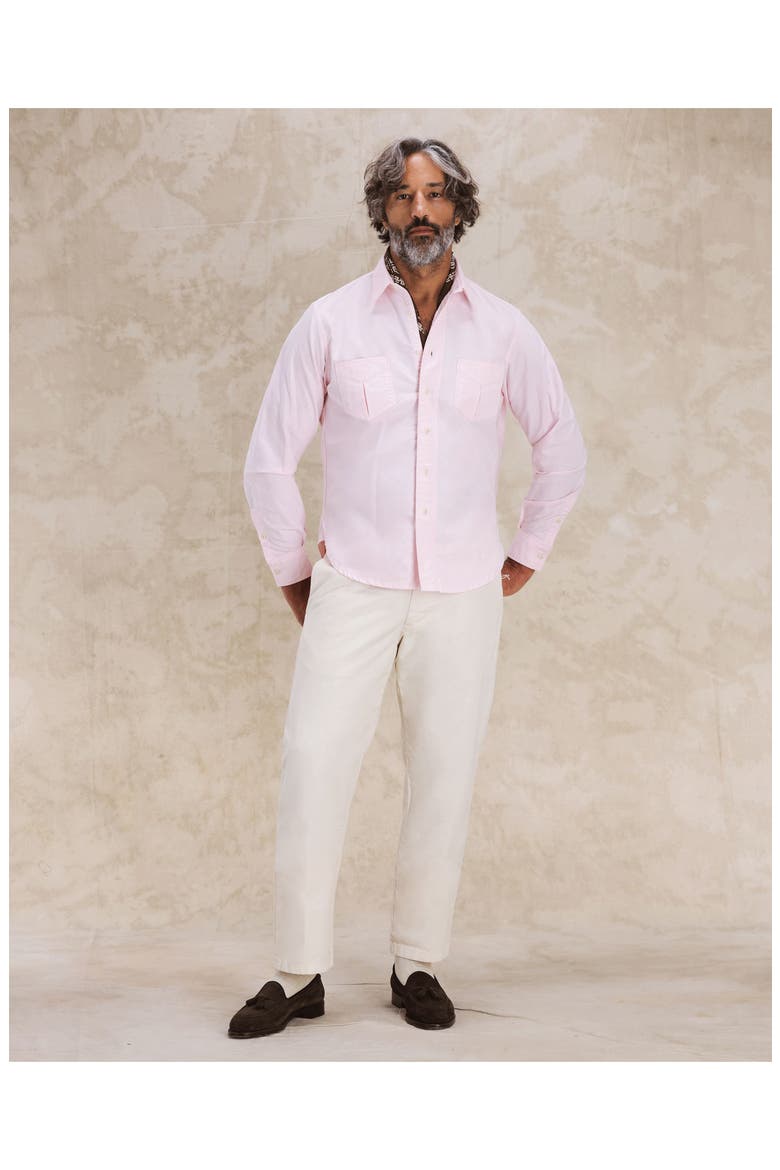 Osumi Cotton Oxford Shirt, Alternate, color, PINK