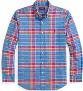 Polo Ralph Lauren Classic Fit Plaid Cotton Oxford Button-Down Shirt