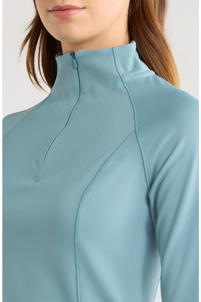 Pacer Fleece Quarter Zip Pullover, Alternate, color, MISTY BLUE