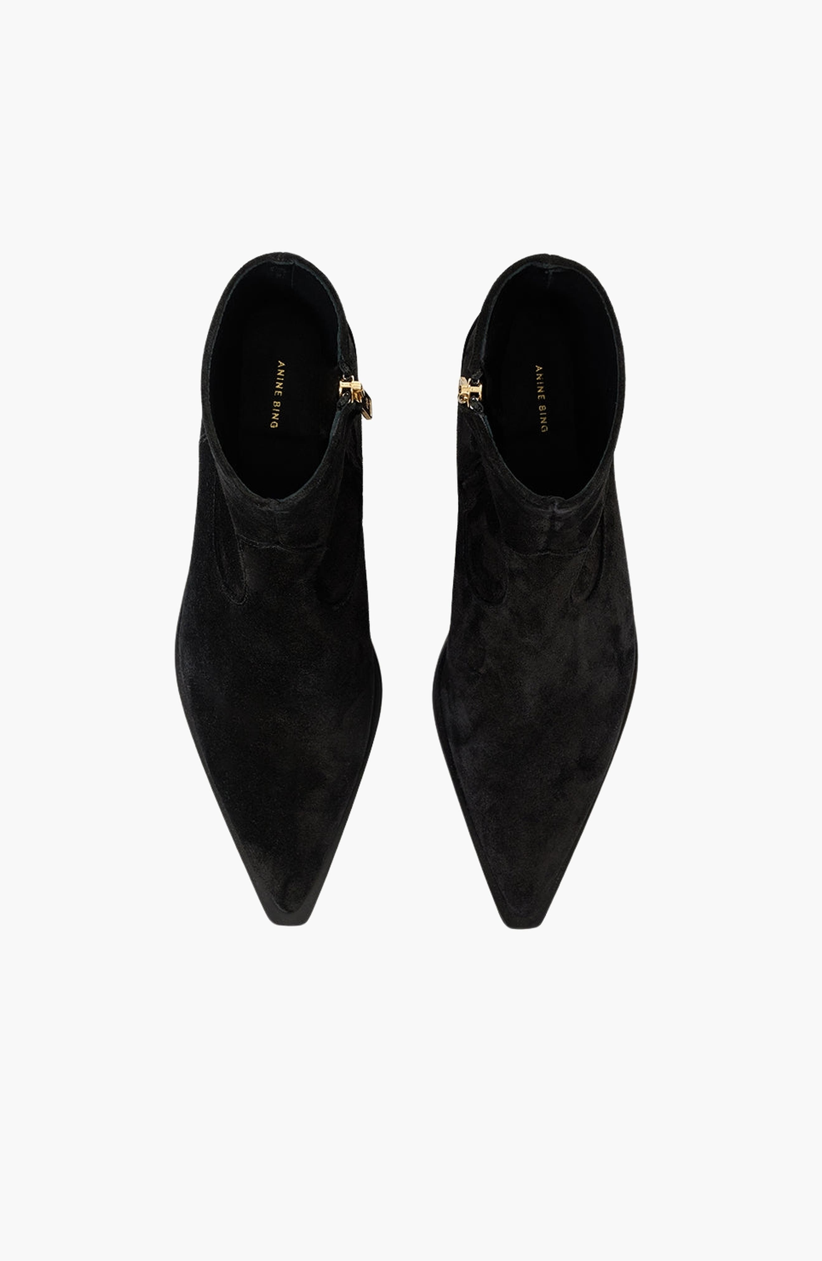 Bekah Flat Western Boots, Alternate, color, Black Suede