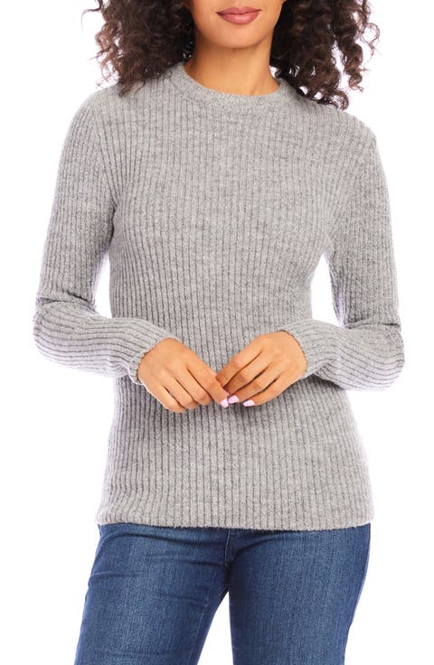 Wide Rib Crewneck Sweater