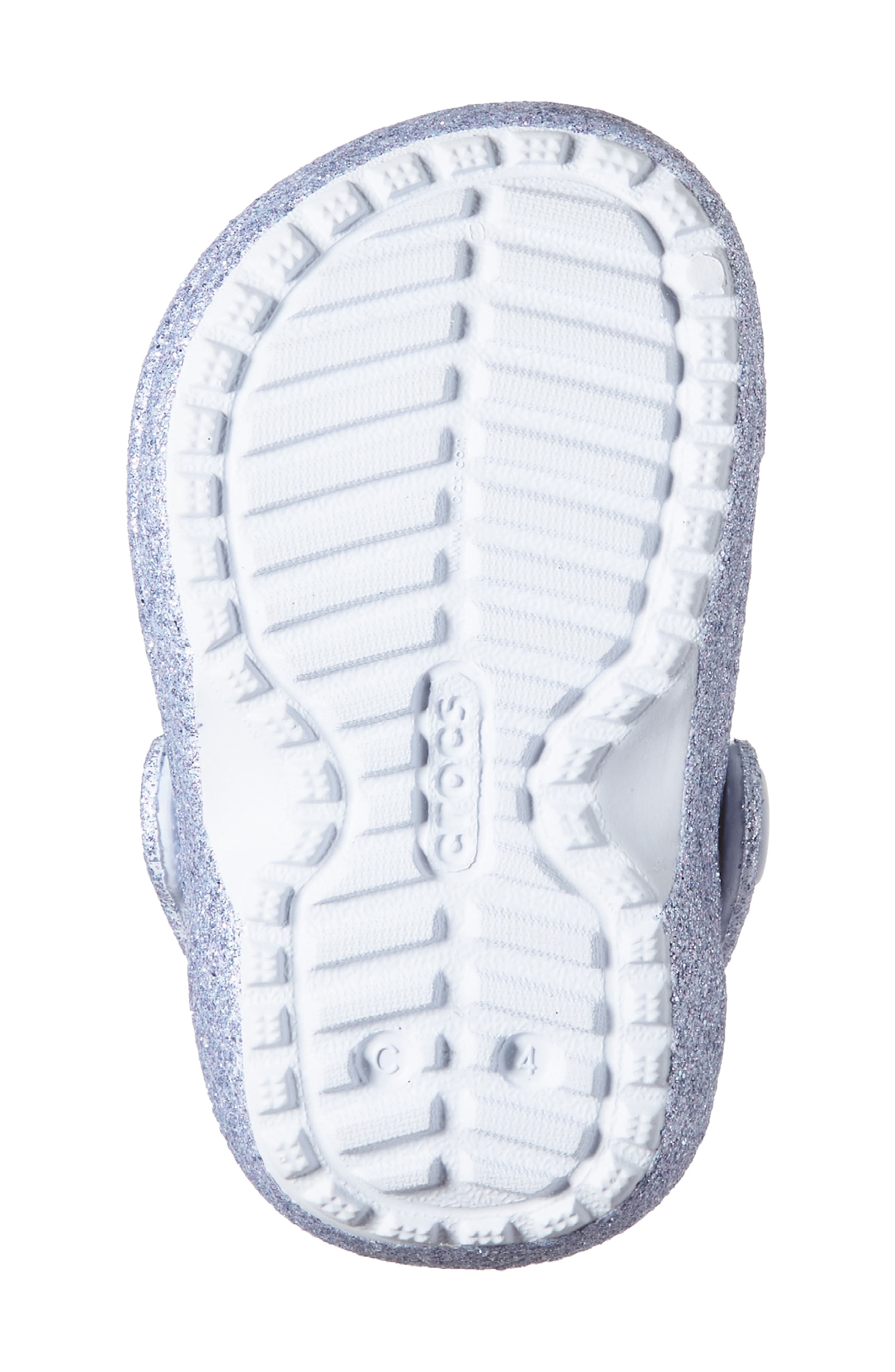 CROCS Kids' Classic Glitter Faur Fur Lined Clog, Alternate, color, Frosted Glitter