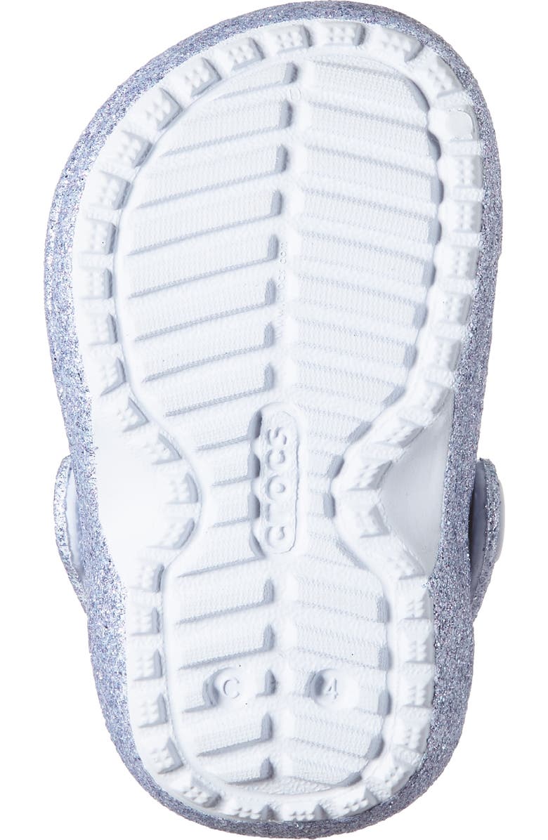 CROCS Kids' Classic Glitter Faur Fur Lined Clog, Alternate, color, Frosted Glitter