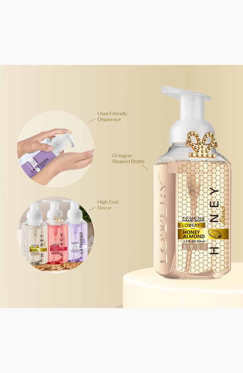 Lovery Foaming Hand Soap Pack of 3 with Free Swarovski Bracelet, Alternate, color, Variety