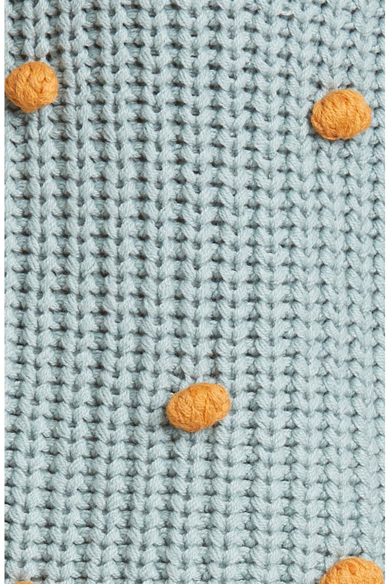 The Bobble Sophomore Cotton Blend Cardigan, Alternate, color, DUSTY BLUE WITH HONEY
