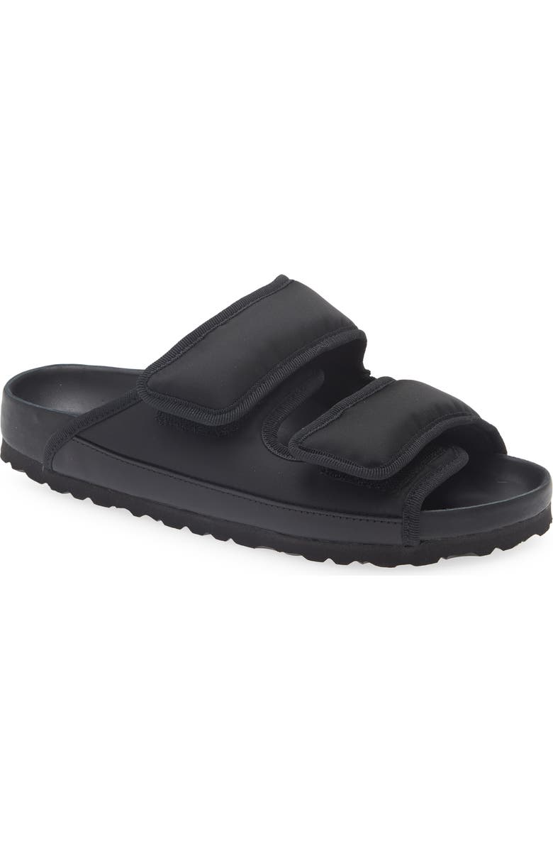 1774 BIRKENSTOCK Arizona Black Cozy Nylon Sandal, Main, color, Black