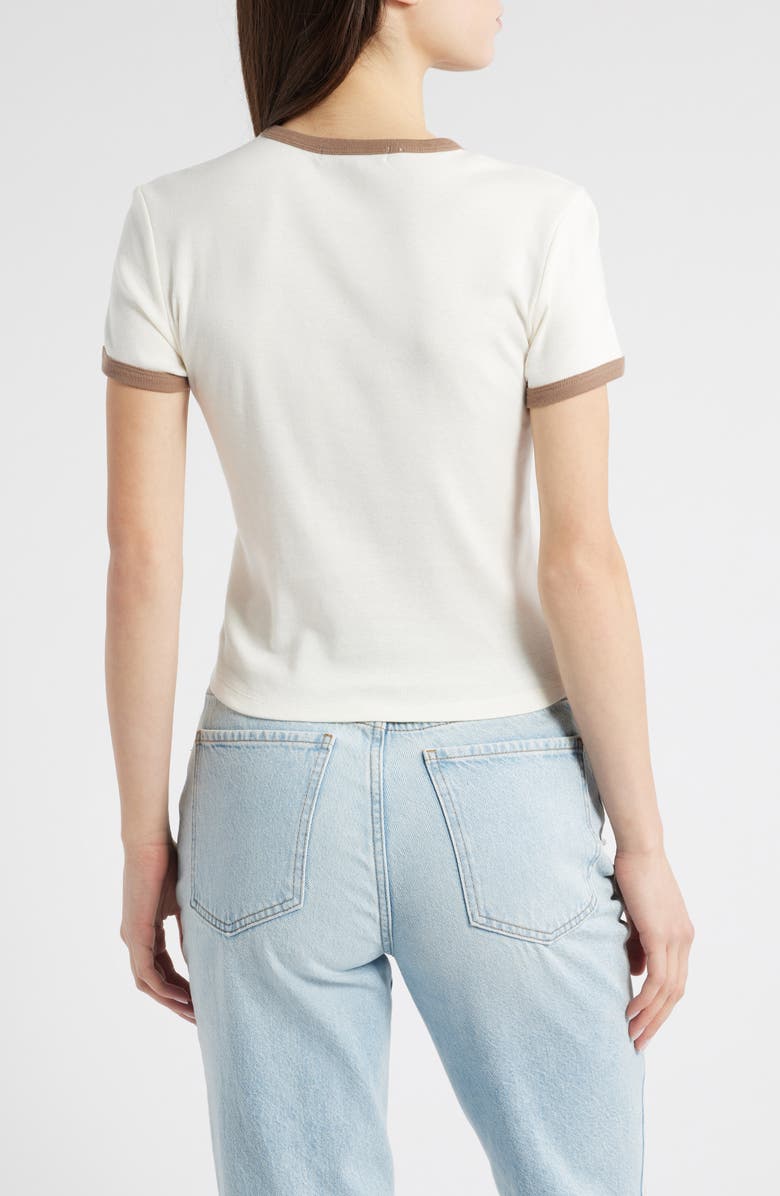 Vinyl Icons Hello Darlin' Ringer Graphic T-Shirt, Alternate, color, Marshmallow