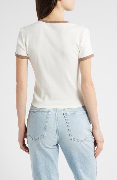 Shop Vinyl Icons Hello Darlin' Ringer Graphic T-shirt In Marshmallow