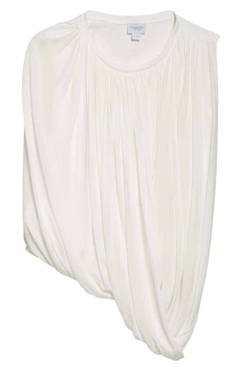 Giambattista Valli Asymmetric Drape Top, Alternate, color, Ivory