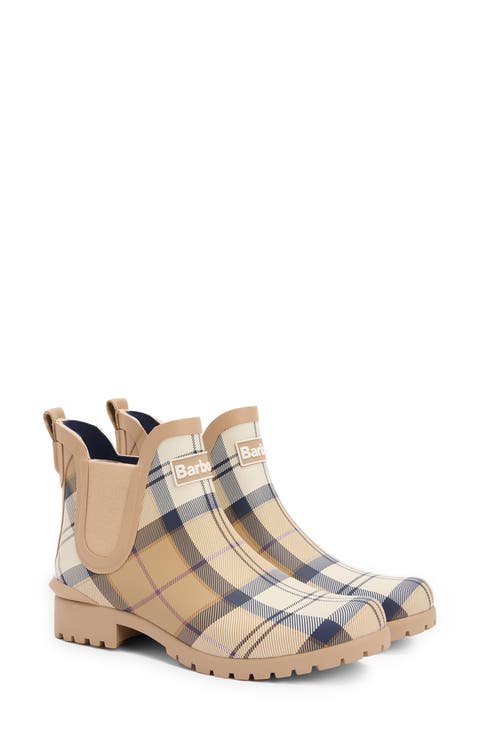 Wilton Plaid Chelsea Rain Boot (Women)