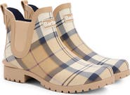 Barbour Wilton Plaid Chelsea Rain Boot
