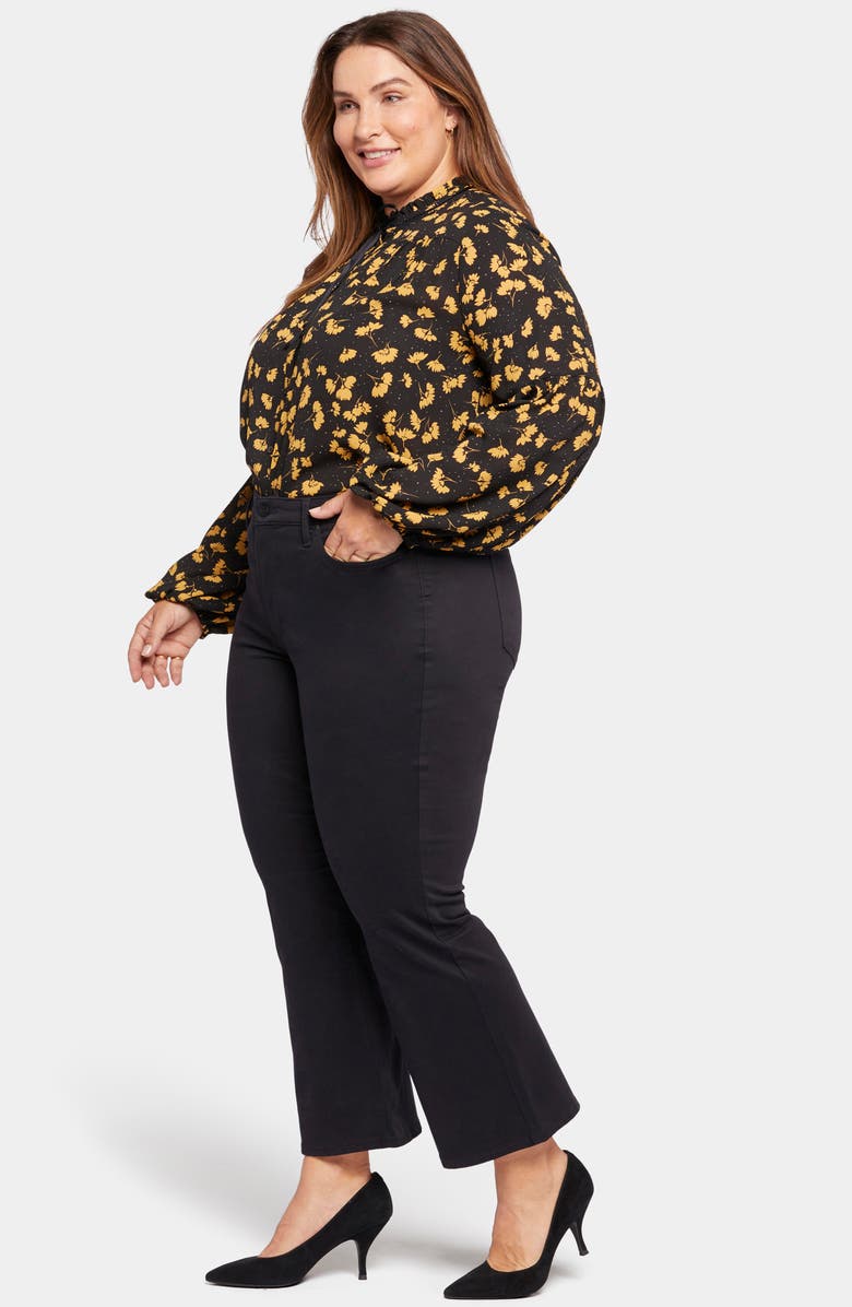 NYDJ Relaxed Flare Sateen Jeans, Alternate, color, Black Pearl