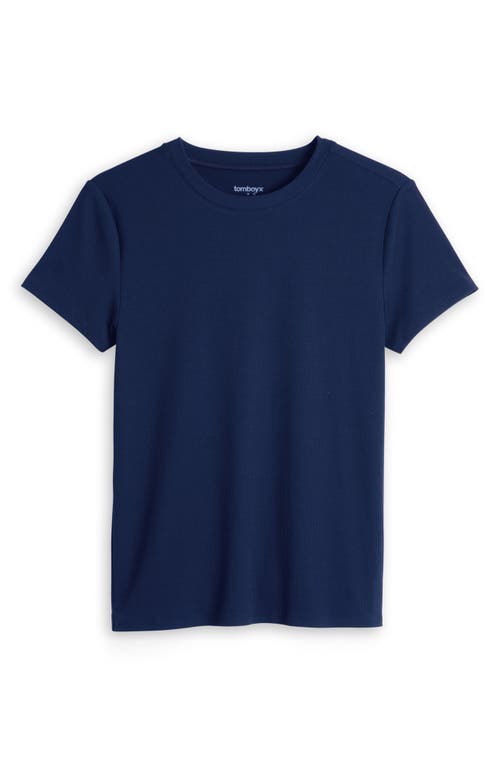Tomboyx Short Sleeve Rib T-shirt In Blue