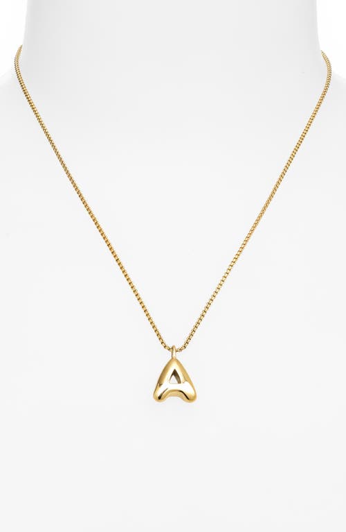 Open Edit Waterproof Bubble Initial Pendant Necklace