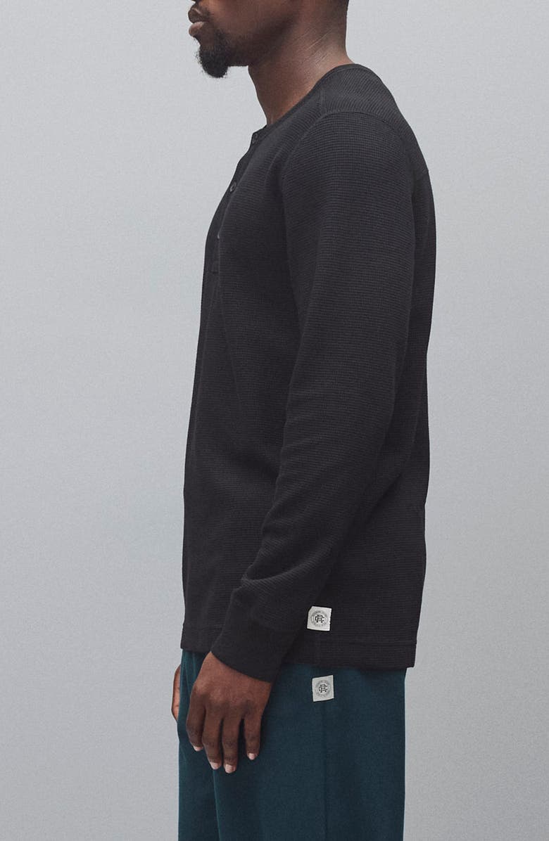 Reigning Champ Standard Fit Lightweight Waffle Knit Henley, Alternate, color,