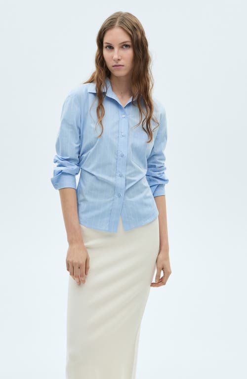 Shop Mango Fine Knit Midi Skirt In Ecru